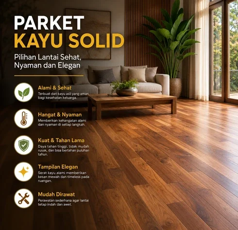 parket kayu solid premium
